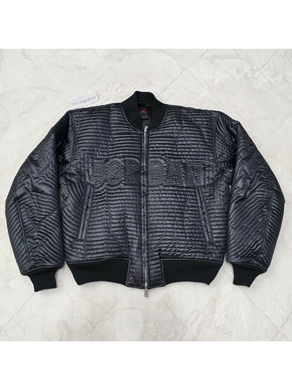 Jordan Bomber Jacket Full Zip Quilted Down Black Men's Sz S II5314 010 $300